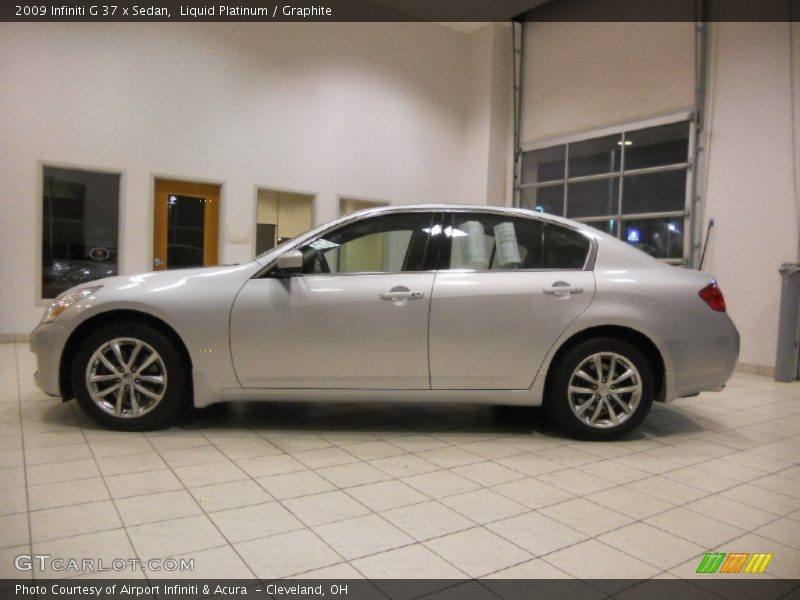 Liquid Platinum / Graphite 2009 Infiniti G 37 x Sedan