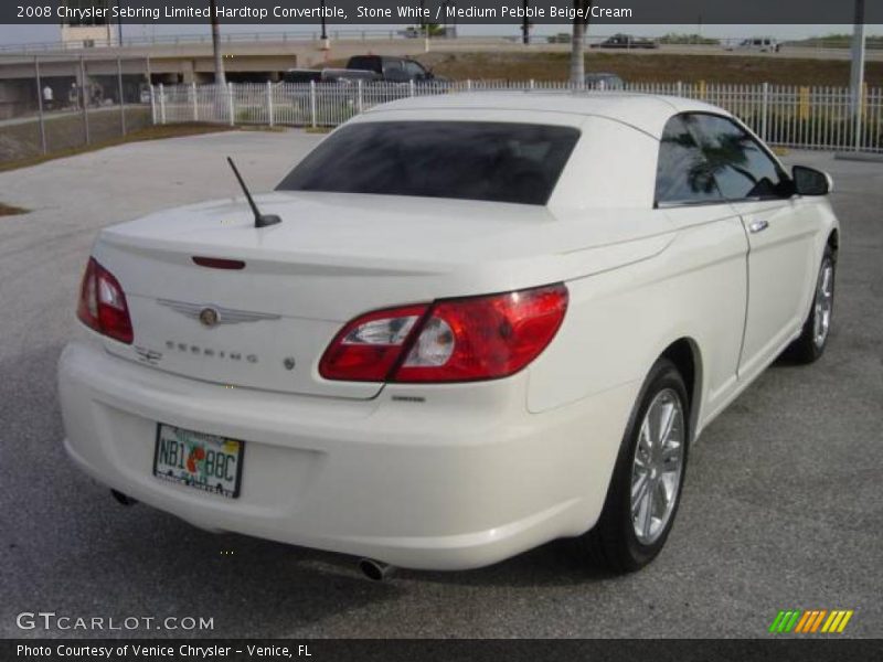 Stone White / Medium Pebble Beige/Cream 2008 Chrysler Sebring Limited Hardtop Convertible