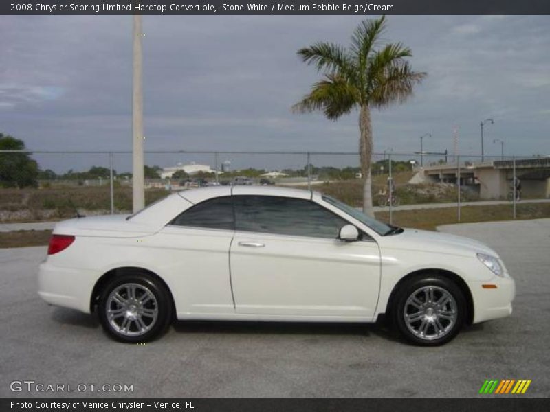 Stone White / Medium Pebble Beige/Cream 2008 Chrysler Sebring Limited Hardtop Convertible