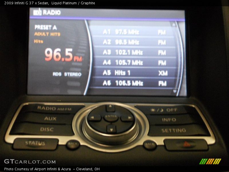 Liquid Platinum / Graphite 2009 Infiniti G 37 x Sedan