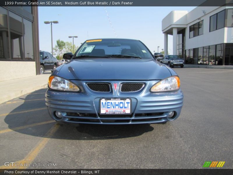 Medium Gulf Blue Metallic / Dark Pewter 1999 Pontiac Grand Am SE Sedan