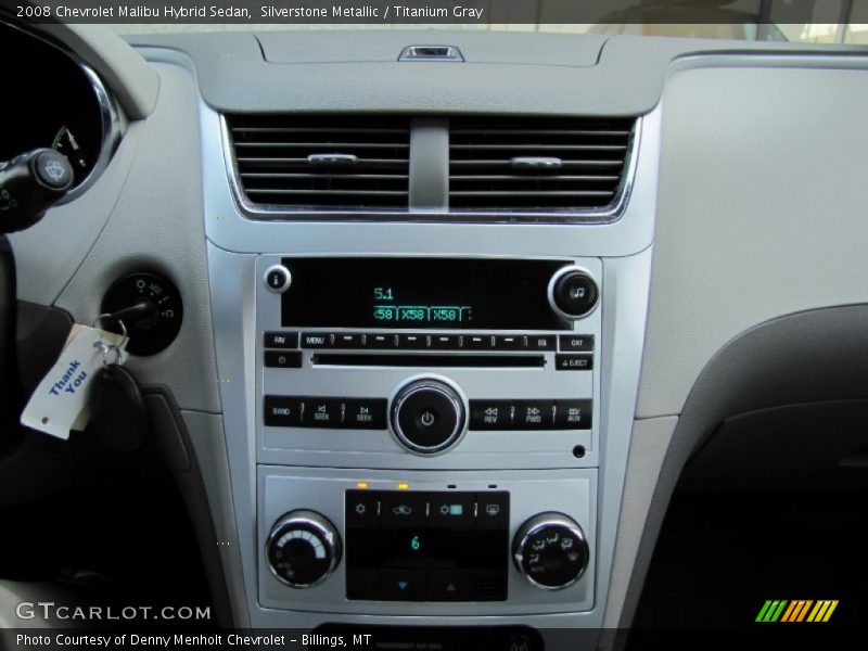 Controls of 2008 Malibu Hybrid Sedan