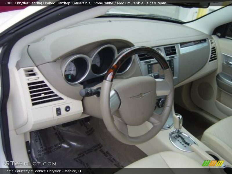 Stone White / Medium Pebble Beige/Cream 2008 Chrysler Sebring Limited Hardtop Convertible