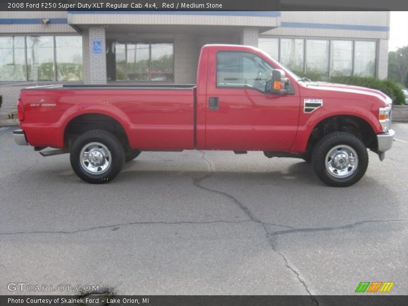 Red / Medium Stone 2008 Ford F250 Super Duty XLT Regular Cab 4x4