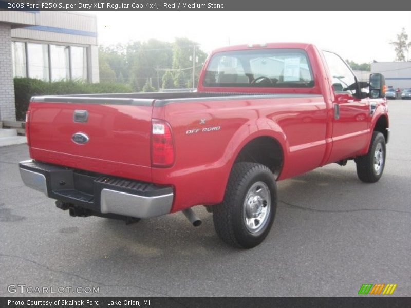 Red / Medium Stone 2008 Ford F250 Super Duty XLT Regular Cab 4x4