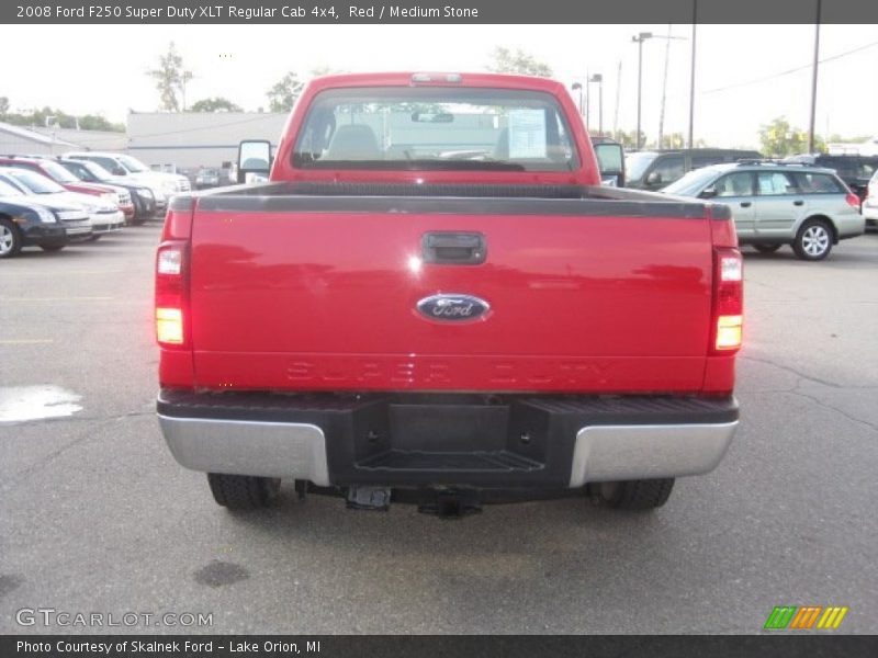 Red / Medium Stone 2008 Ford F250 Super Duty XLT Regular Cab 4x4