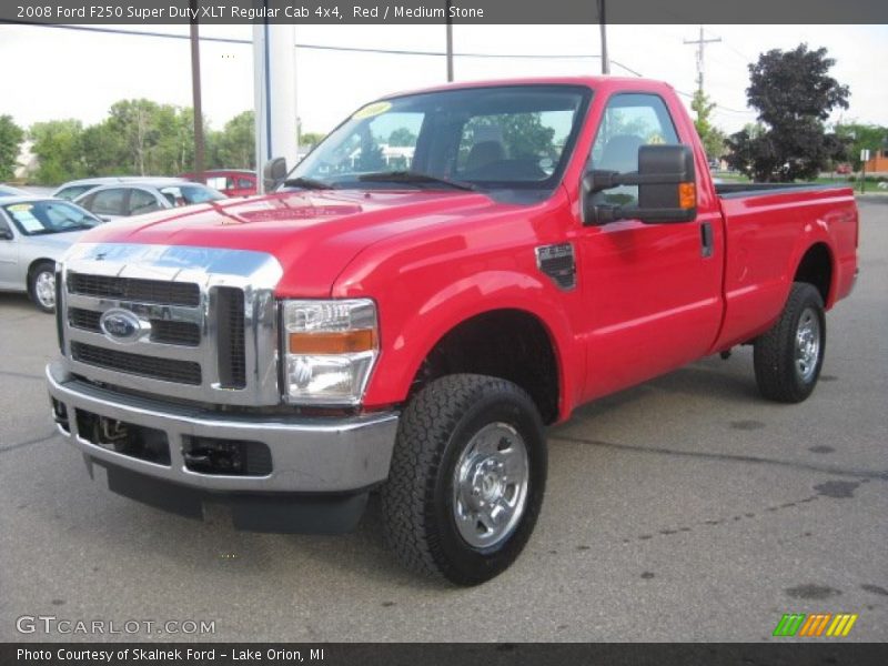 Front 3/4 View of 2008 F250 Super Duty XLT Regular Cab 4x4