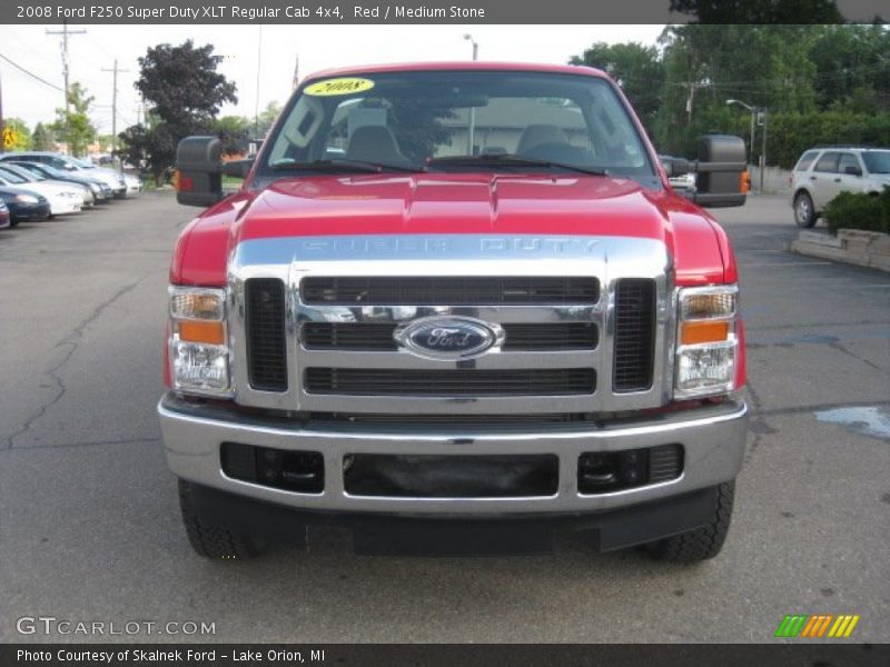 Red / Medium Stone 2008 Ford F250 Super Duty XLT Regular Cab 4x4