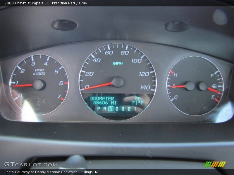 Precision Red / Gray 2008 Chevrolet Impala LT