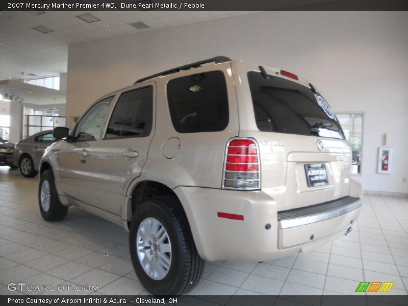 Dune Pearl Metallic / Pebble 2007 Mercury Mariner Premier 4WD