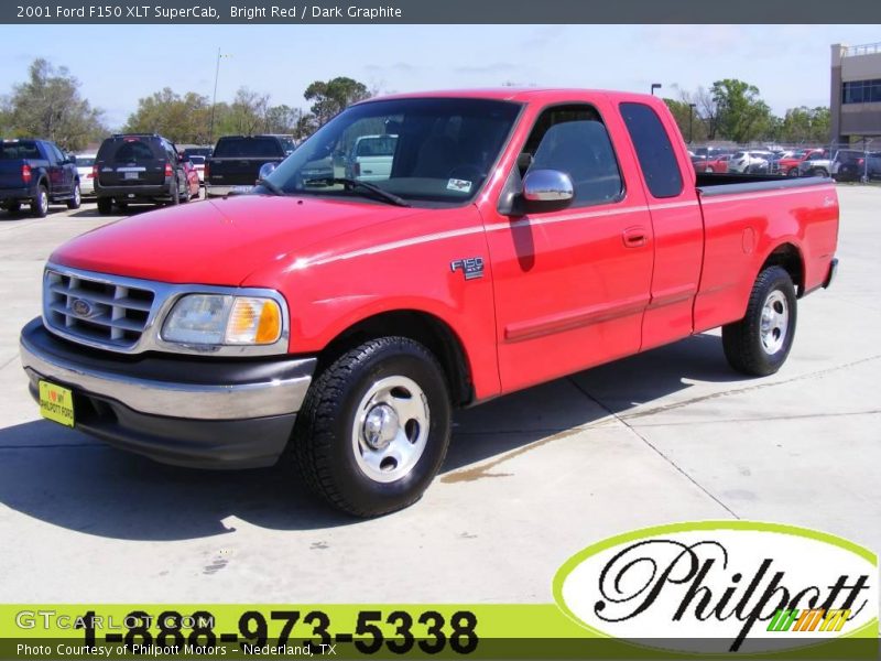 Bright Red / Dark Graphite 2001 Ford F150 XLT SuperCab