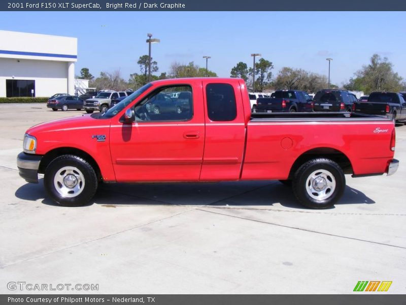 Bright Red / Dark Graphite 2001 Ford F150 XLT SuperCab