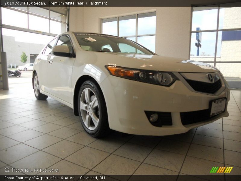 Premium White Pearl / Parchment 2010 Acura TSX Sedan