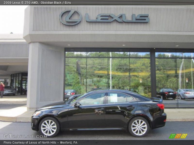 Obsidian Black / Ecru 2009 Lexus IS 250 AWD