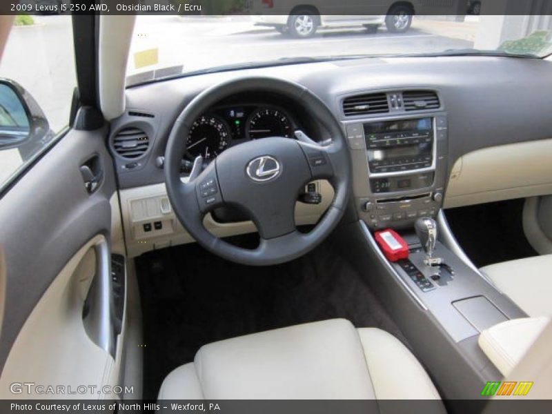 Obsidian Black / Ecru 2009 Lexus IS 250 AWD