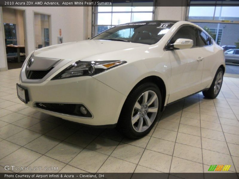 Aspen White Pearl / Sumatra 2010 Acura ZDX AWD Advance