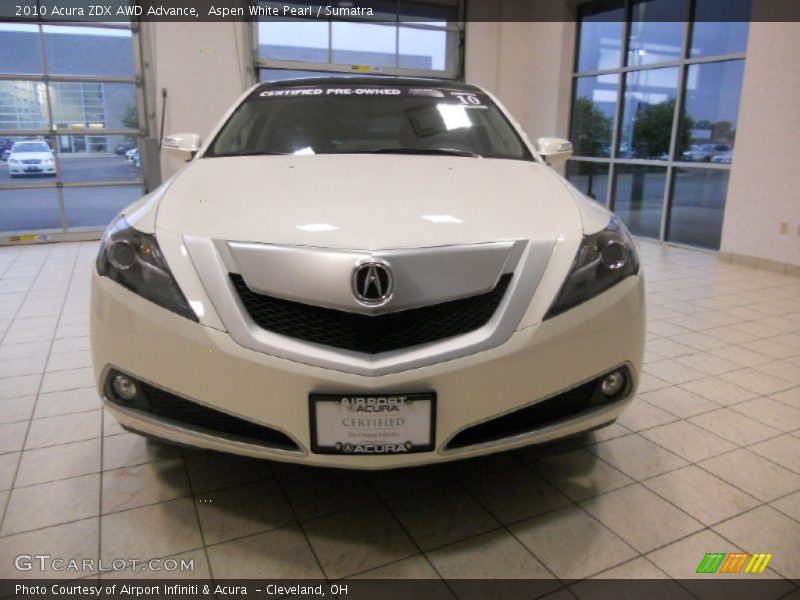Aspen White Pearl / Sumatra 2010 Acura ZDX AWD Advance