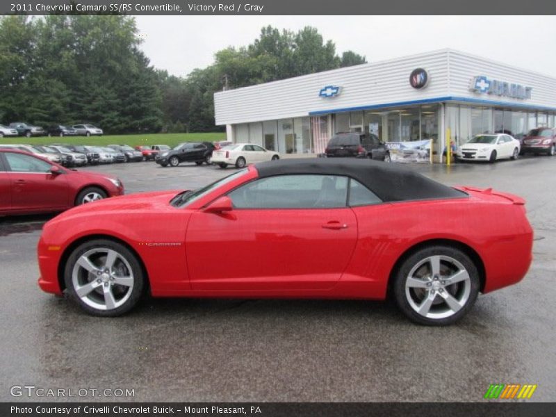 Victory Red / Gray 2011 Chevrolet Camaro SS/RS Convertible