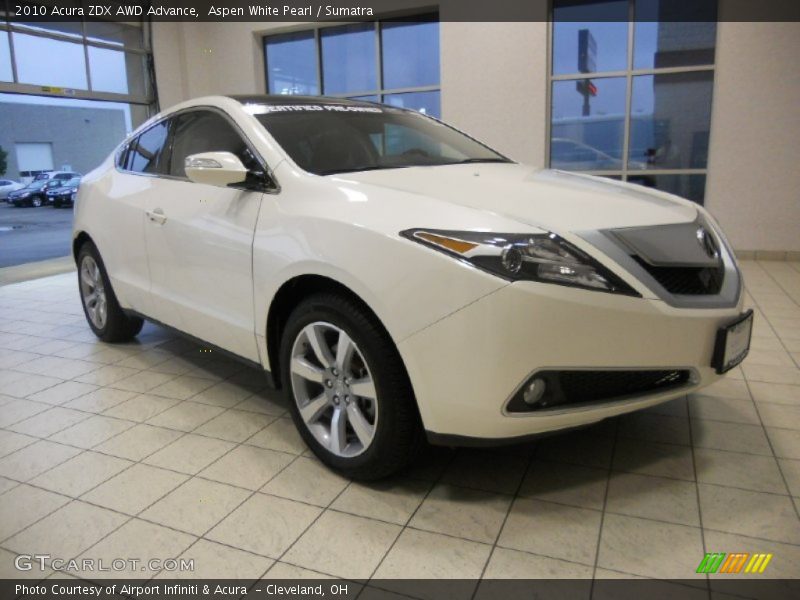 Aspen White Pearl / Sumatra 2010 Acura ZDX AWD Advance