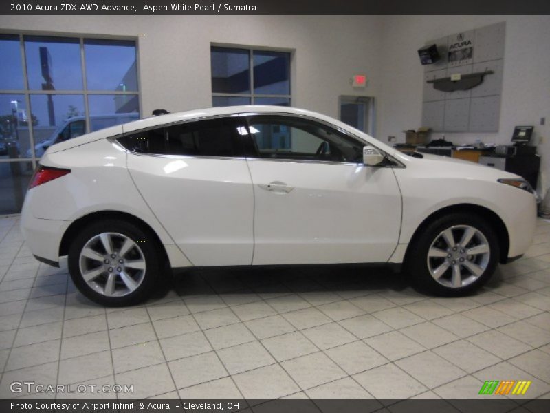 Aspen White Pearl / Sumatra 2010 Acura ZDX AWD Advance