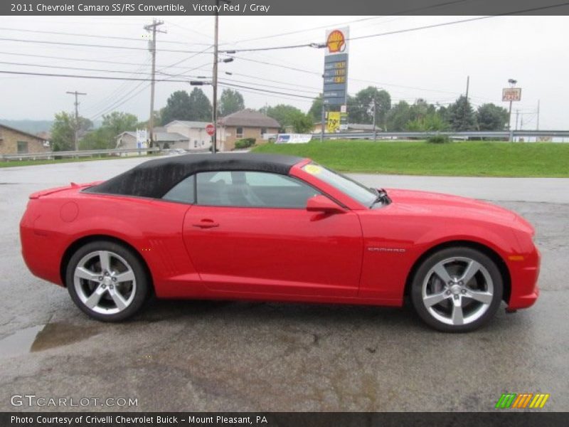 Victory Red / Gray 2011 Chevrolet Camaro SS/RS Convertible