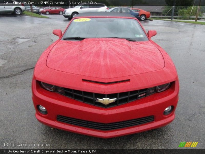 Victory Red / Gray 2011 Chevrolet Camaro SS/RS Convertible