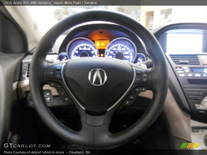 Aspen White Pearl / Sumatra 2010 Acura ZDX AWD Advance