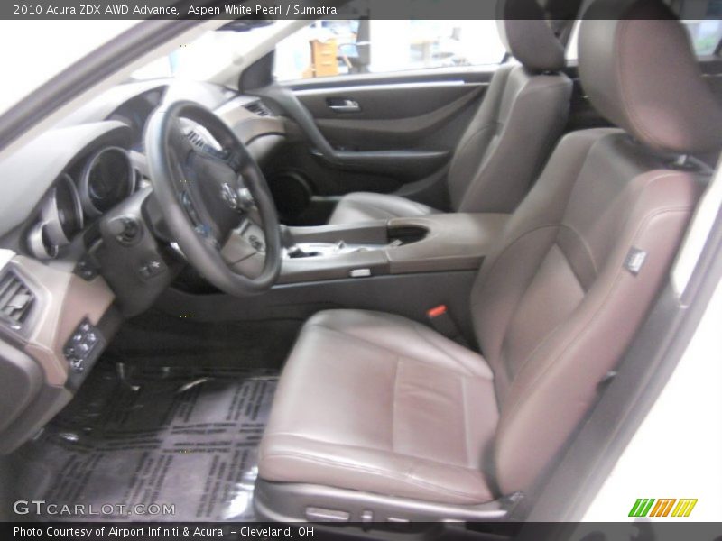 Aspen White Pearl / Sumatra 2010 Acura ZDX AWD Advance