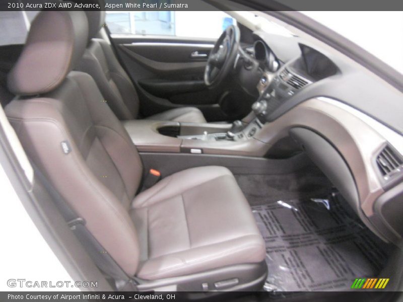 Aspen White Pearl / Sumatra 2010 Acura ZDX AWD Advance