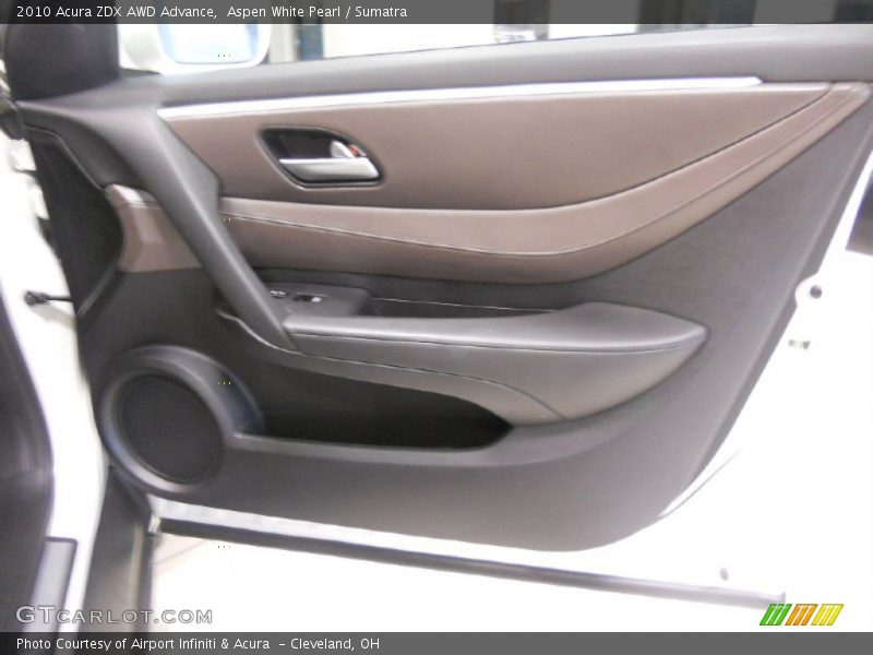 Aspen White Pearl / Sumatra 2010 Acura ZDX AWD Advance