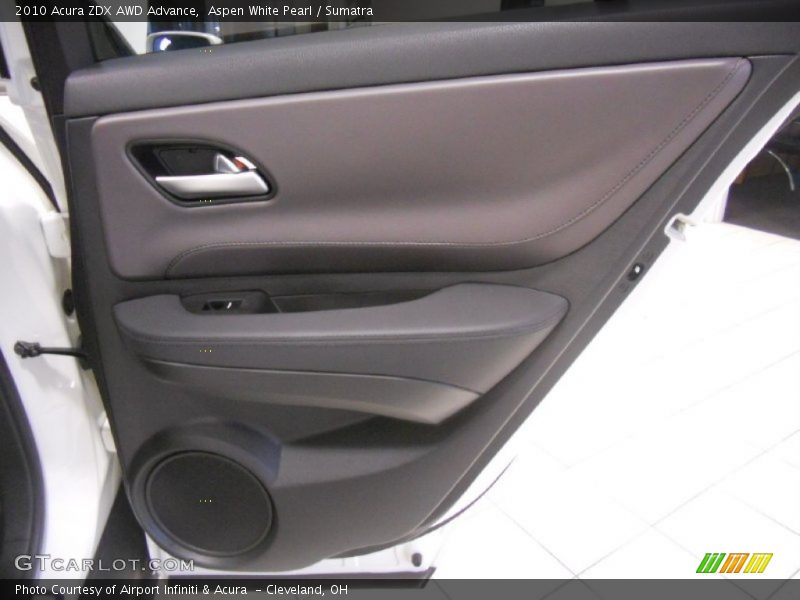 Aspen White Pearl / Sumatra 2010 Acura ZDX AWD Advance