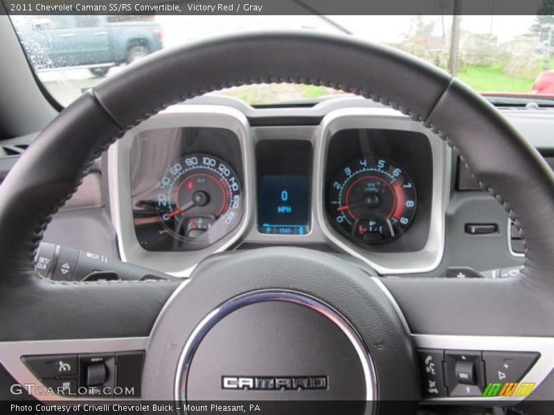 Victory Red / Gray 2011 Chevrolet Camaro SS/RS Convertible