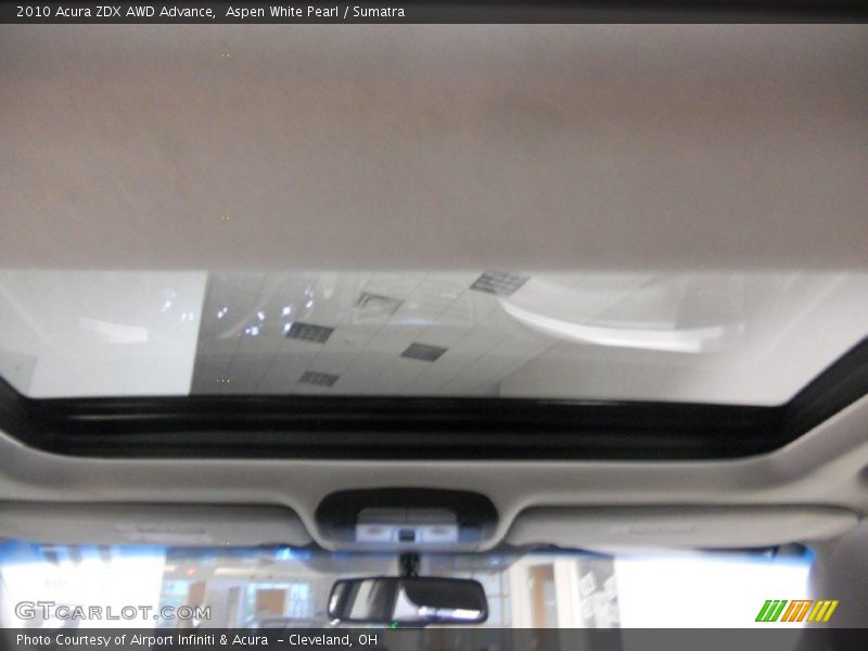 Aspen White Pearl / Sumatra 2010 Acura ZDX AWD Advance