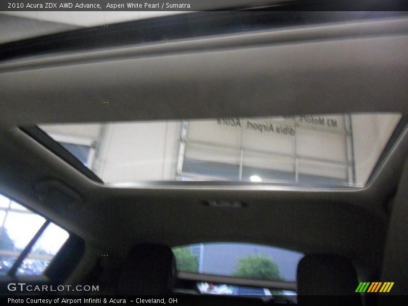 Aspen White Pearl / Sumatra 2010 Acura ZDX AWD Advance