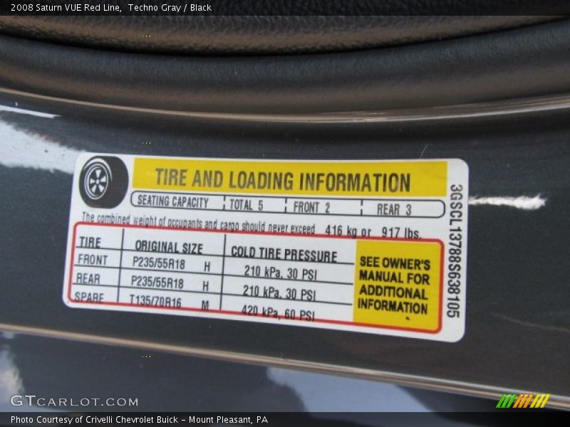 Techno Gray / Black 2008 Saturn VUE Red Line