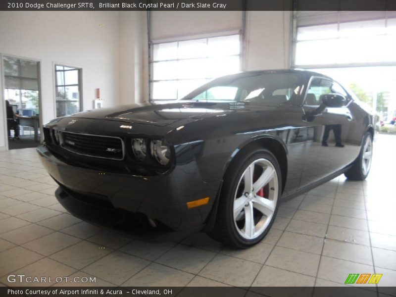 Brilliant Black Crystal Pearl / Dark Slate Gray 2010 Dodge Challenger SRT8