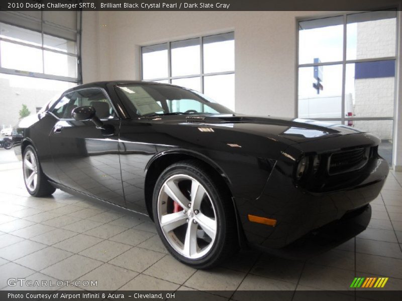 Brilliant Black Crystal Pearl / Dark Slate Gray 2010 Dodge Challenger SRT8