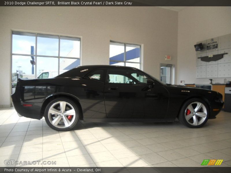 Brilliant Black Crystal Pearl / Dark Slate Gray 2010 Dodge Challenger SRT8