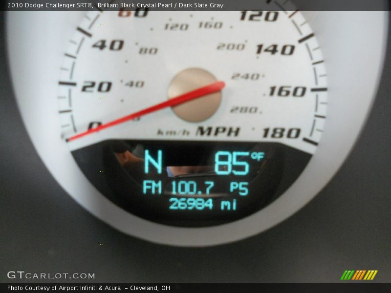 Brilliant Black Crystal Pearl / Dark Slate Gray 2010 Dodge Challenger SRT8