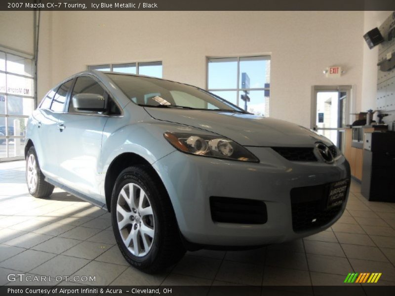 Icy Blue Metallic / Black 2007 Mazda CX-7 Touring