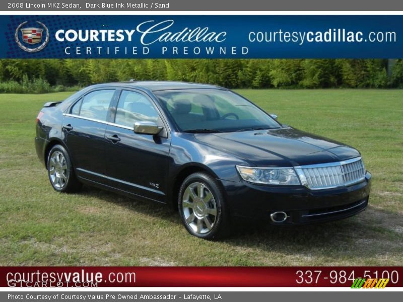 Dark Blue Ink Metallic / Sand 2008 Lincoln MKZ Sedan