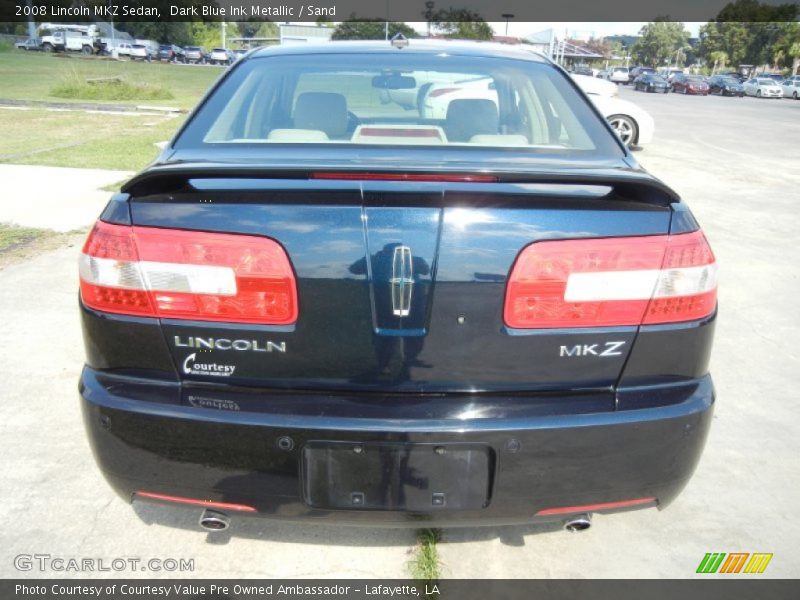 Dark Blue Ink Metallic / Sand 2008 Lincoln MKZ Sedan