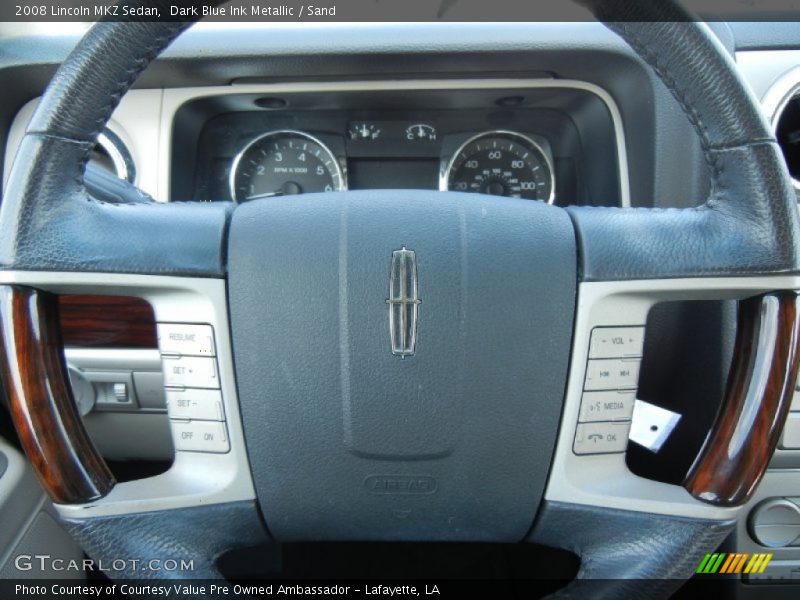 Dark Blue Ink Metallic / Sand 2008 Lincoln MKZ Sedan