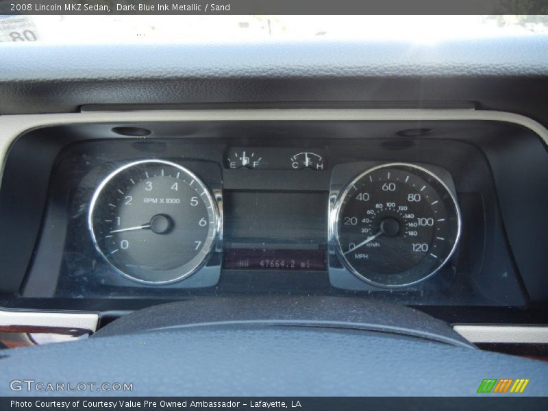 Dark Blue Ink Metallic / Sand 2008 Lincoln MKZ Sedan