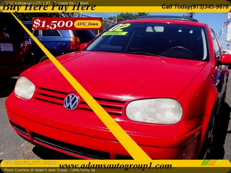 Tornado Red / Black 2002 Volkswagen GTI 1.8T