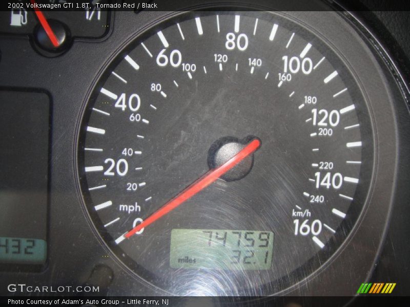 Tornado Red / Black 2002 Volkswagen GTI 1.8T