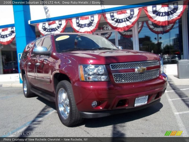 Deep Ruby Metallic / Ebony 2008 Chevrolet Suburban 1500 LTZ 4x4