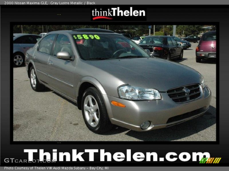 Gray Lustre Metallic / Black 2000 Nissan Maxima GLE