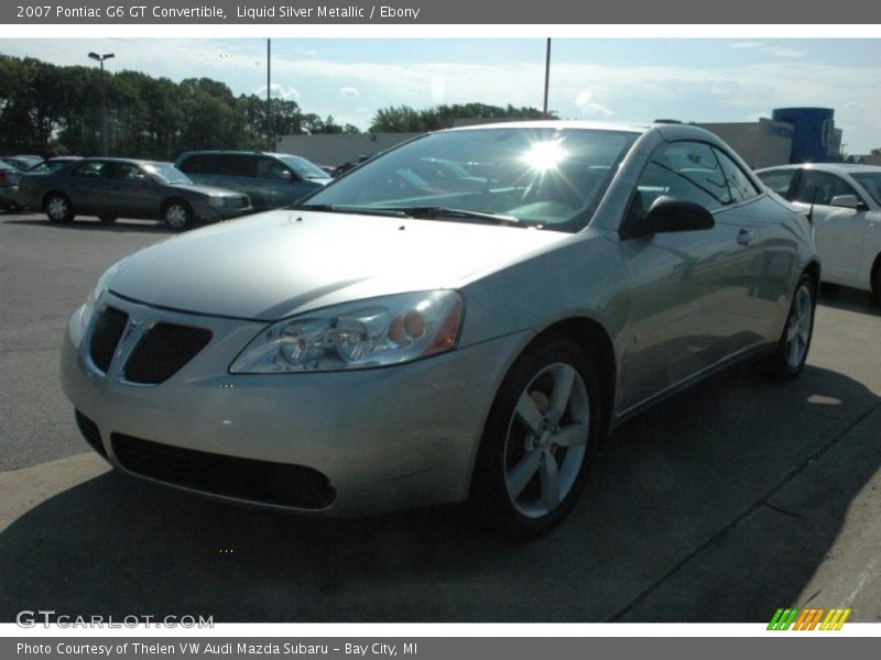 Liquid Silver Metallic / Ebony 2007 Pontiac G6 GT Convertible