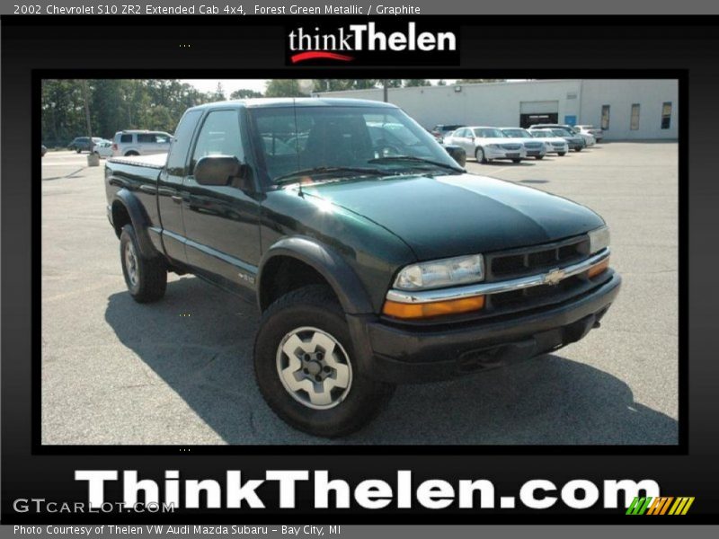 Forest Green Metallic / Graphite 2002 Chevrolet S10 ZR2 Extended Cab 4x4